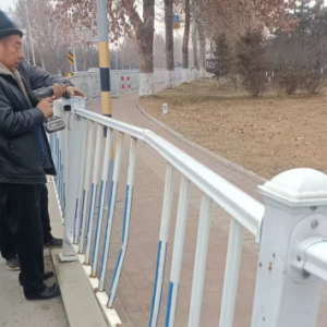 南村鎮(zhèn)更換受損護(hù)欄，保障出行安全