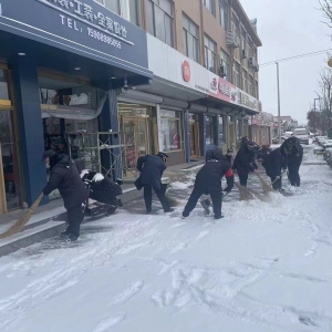 迎“寒”而上，南村中隊(duì)掃雪除冰維護(hù)良好鎮(zhèn)容秩序！