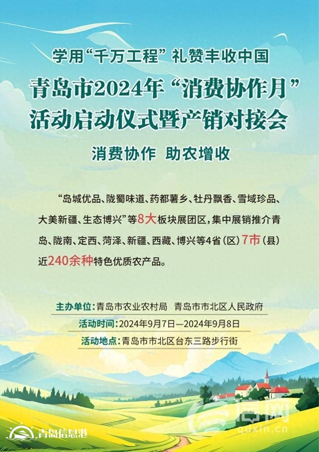 展銷240余種優(yōu)質(zhì)農(nóng)特產(chǎn)品 青島2024年“消費(fèi)協(xié)作月”活動(dòng)來了